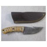 (FS) 8" Damascus Blade Knife with L...