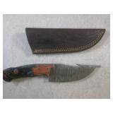 (FS) 8" Damascus Blade Knife with L...