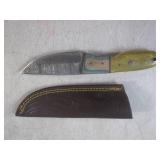 (FS) 8" Damascus Blade Knife with L...