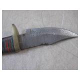 (FS) 6" Damascus Blade Knife with L...