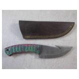 (FS) 8" Damascus Blade Knife with L...