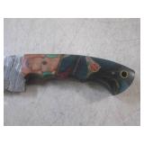 (FS) 8" Damascus Blade Knife with L...
