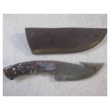 (FS) 8" Damascus Blade Knife with L...