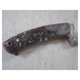 (FS) 8" Damascus Blade Knife with L...