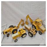 Lot of 4 International Die Cast Back Hoes
