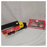 Coca Cola Clock Truck and 1:45 Scale 1960 Delivery Van