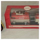 Coca Cola Clock Truck and 1:45 Scale 1960 Delivery Van