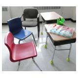 Rm 206 -  3 chairs, 2 desks and contents