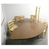 Rm 201 - table and 5 Kaplan chairs