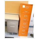Rm 213 - steel desk, chair, file cabinet and mat