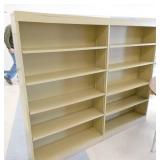 Rm 217 - TWO wood bookcases 72x9-1/2 x 60 tall