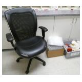 ECFE - chair, bubble wrap and a small tote of coffee filters, napkins, pens