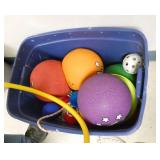 ECFE - Tote of balls and some new soft baseballs