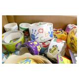 ECFE - Large box of border for bulletin boards and group of other signs and cut outs