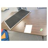 ECFE - table 60x36 and a fabric display board for velcro items 24x35