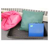 ECFE - snow sled, 4 seat cushions, bean bag chair and pillow