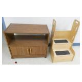 ECFE - Step stool for kids and a storage cabinet