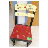 ECFE - Old steel chair and a stuffed bunny