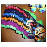 GymO- Lot of approx 80 Backpack friends, trading cards, new jump ropes, bracelets