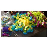 GymO- Lot of approx 90 Backpack friends, trading cards, new jump ropes, bracelets, ball