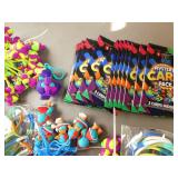 GymO- Lot of approx 95 Backpack friends, trading cards, new jump ropes, bracelets