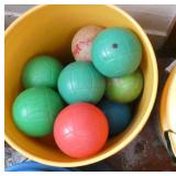 GymS- 4 buckets of balls, croquet and other