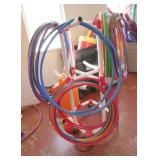 GymS- Stand full of hula hoops