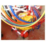 GymS- Stand full of hula hoops