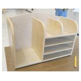 Rm 115 - desk, chair, bookcase, desk organizer