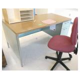 Rm 115 - desk, chair, bookcase, desk organizer