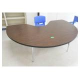 Rm 114 - Half moon table with one chair