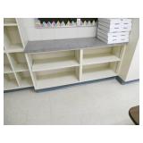 Rm 114 - Wall of cabinetry - 3 cabinets, 2 bookcases and shoe storage