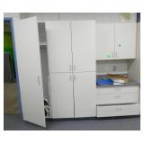 Rm 114B - cabinetry, coat closet, regular cabinet, drawers with upper cabinet