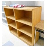 Rm 111B - 2 light stands/desks and a wood bookcase 48x15x43