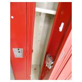 Rm 113 - 8 real clean Red lockers 9 inch wide