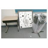 Rm 110 -  Rest of the room, 4 wood bookcases, desk, chairs