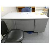 Rm 110 -  Rest of the room, 4 wood bookcases, desk, chairs