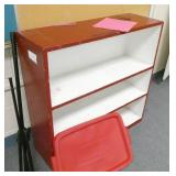 Rm 110 -  Rest of the room, 4 wood bookcases, desk, chairs