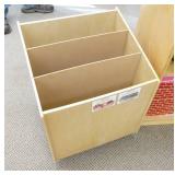 Rm 101A - shelves and contents and a chair