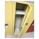 by 102 - Clean, 12 Red and Yellow lockers 12 inches wide 48 tall