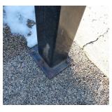 Outside - Adjustable height basketball hoop