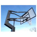 Outside - Adjustable height basketball hoop