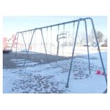 Outside - Large Commercial School Playground 6-place swing set
