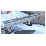 Outside - 2 wooden benches 4x4 construction