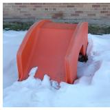 Outside - 2 toddler play items, slide and teeter totter