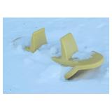 Outside - 2 toddler play items, slide and teeter totter