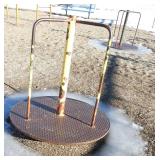 outside - THREE Small 3 position merry go rounds