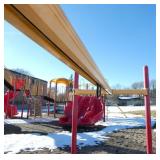 Outside - Ninja bar - the bar moves left and right and the ring you hang onto travels the length of the bar