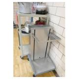 K - Atlas mobile cantilever rack tray dispenser and cart with contents