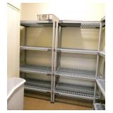 K - Two sections of metro max shelving approx 36x24